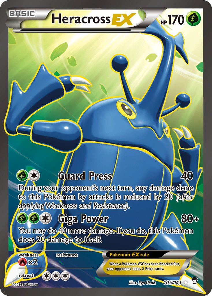 Heracross EX 105/111 Holo Ultra Rare EX - MissingNo.