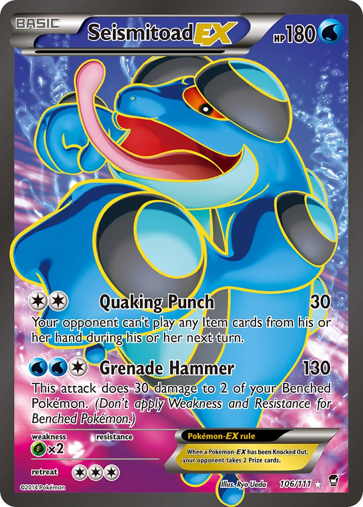 Seismitoad EX 106/111 Holo Ultra Rare EX - MissingNo.