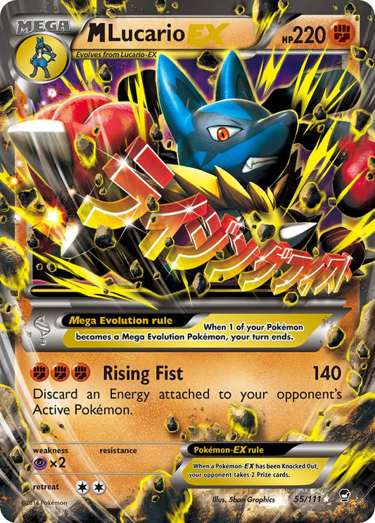 M Lucario EX 55/111 Holo Rare Mega EX - MissingNo.