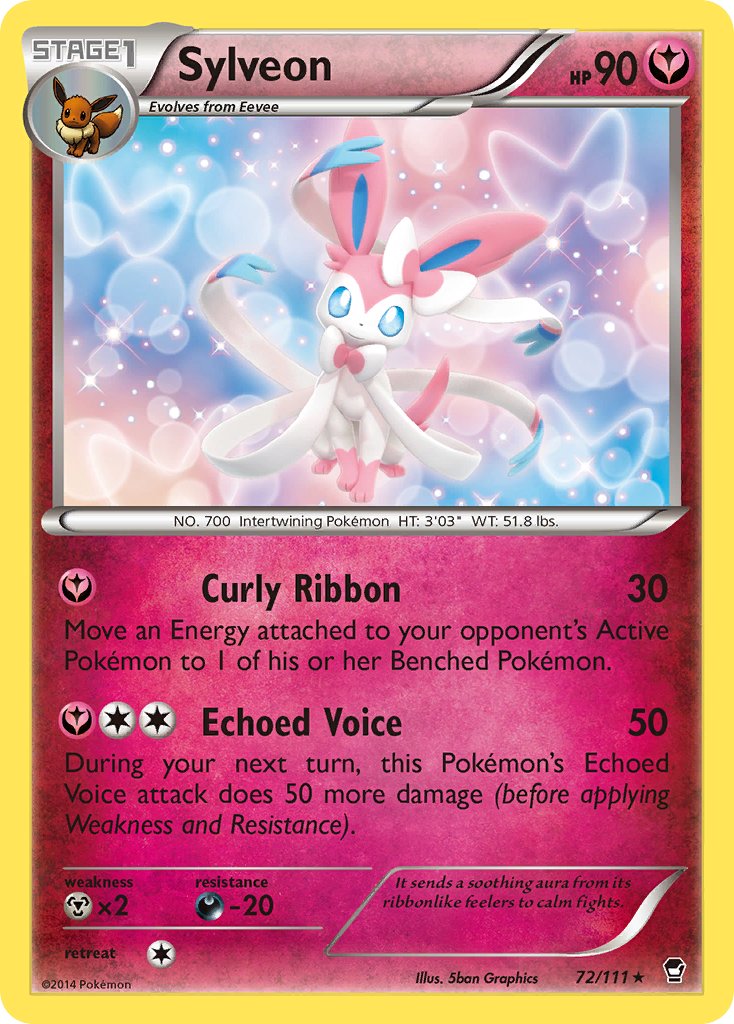 Sylveon 72/111 Reverse Rare - MissingNo.