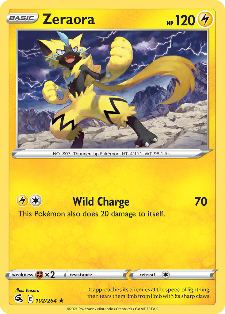 Zeraora 102/264 Non-Holo Rare