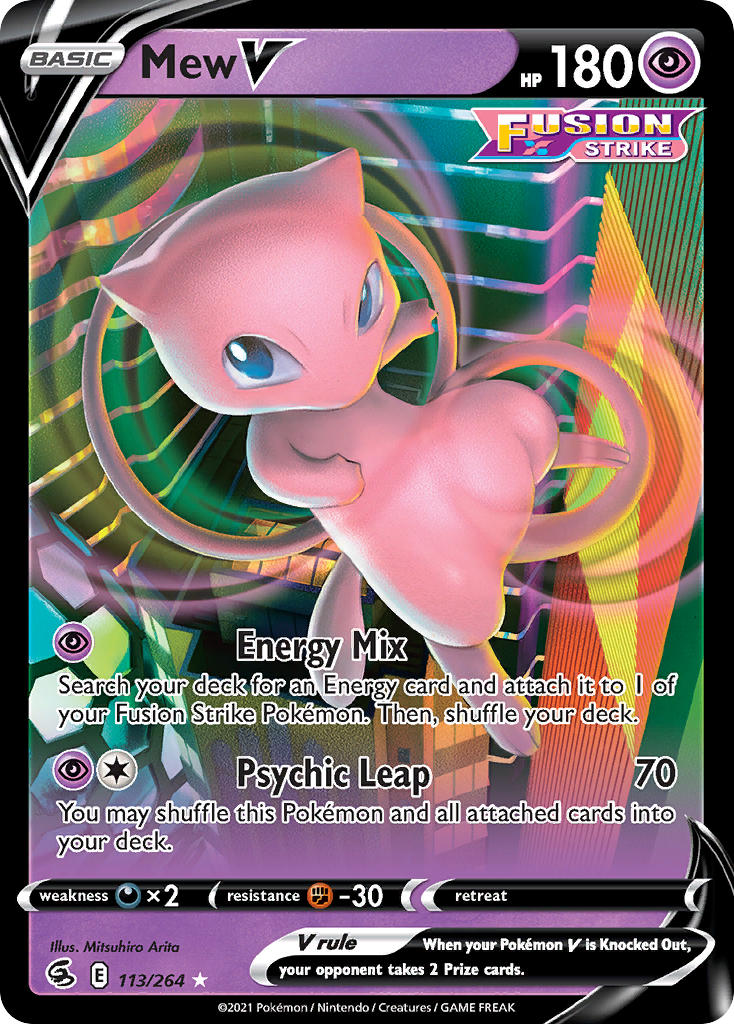 Mew V 113/264 Play! Pokémon Stamp Prize Pack Series 2 Exclusive