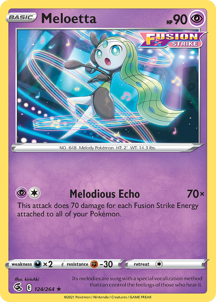 Meloetta 124/264 Non-Holo Play! Pokémon Stamp Prize Pack Series 2 Exclusive