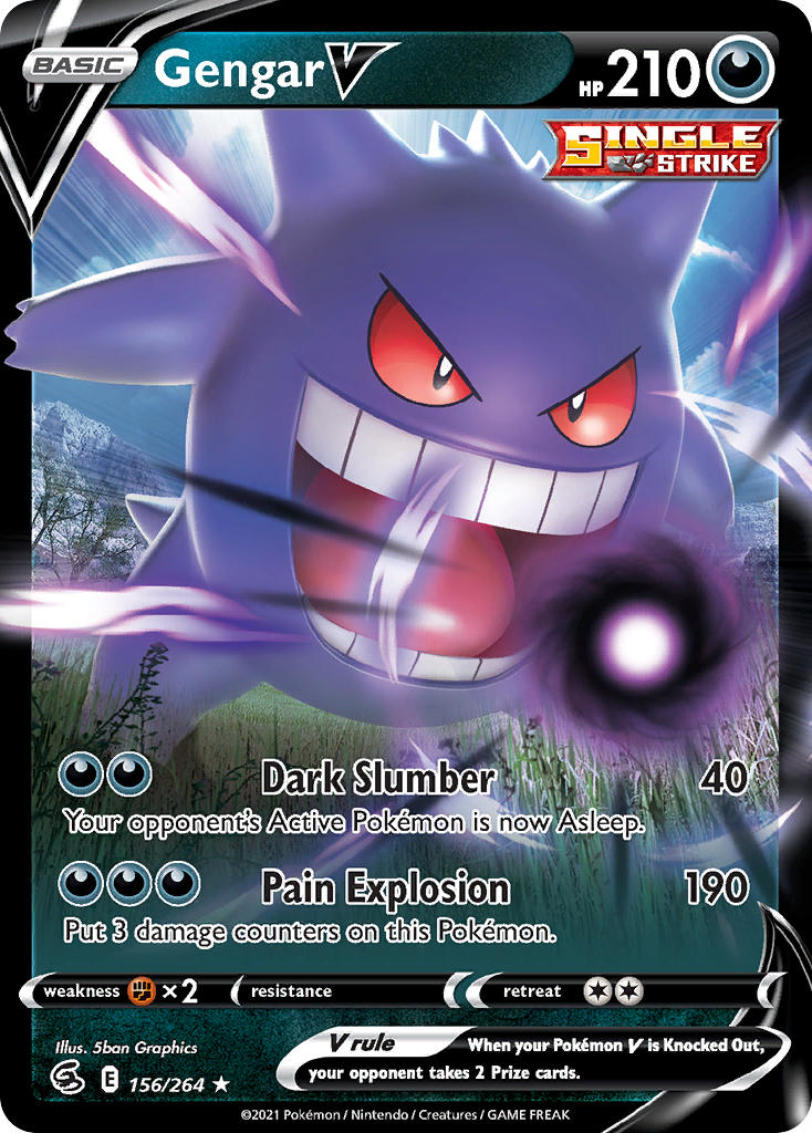 Gengar V 156/264 Play! Pokémon Stamp Prize Pack Series 2 Exclusive