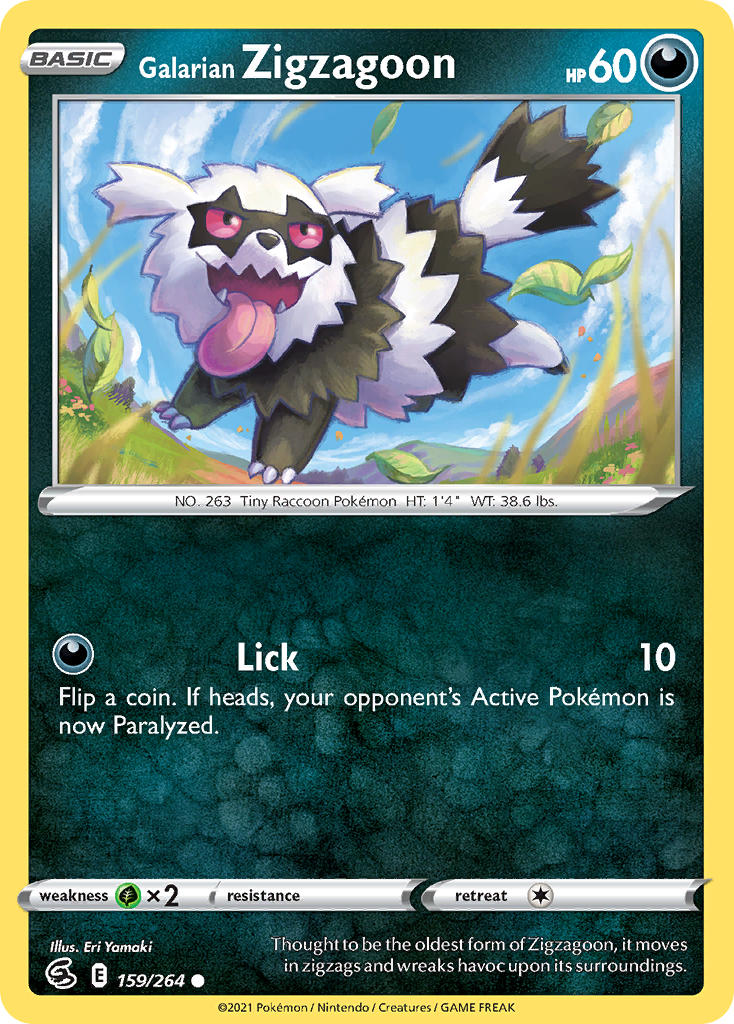 Galarian Zigzagoon 159/264 Reverse Common