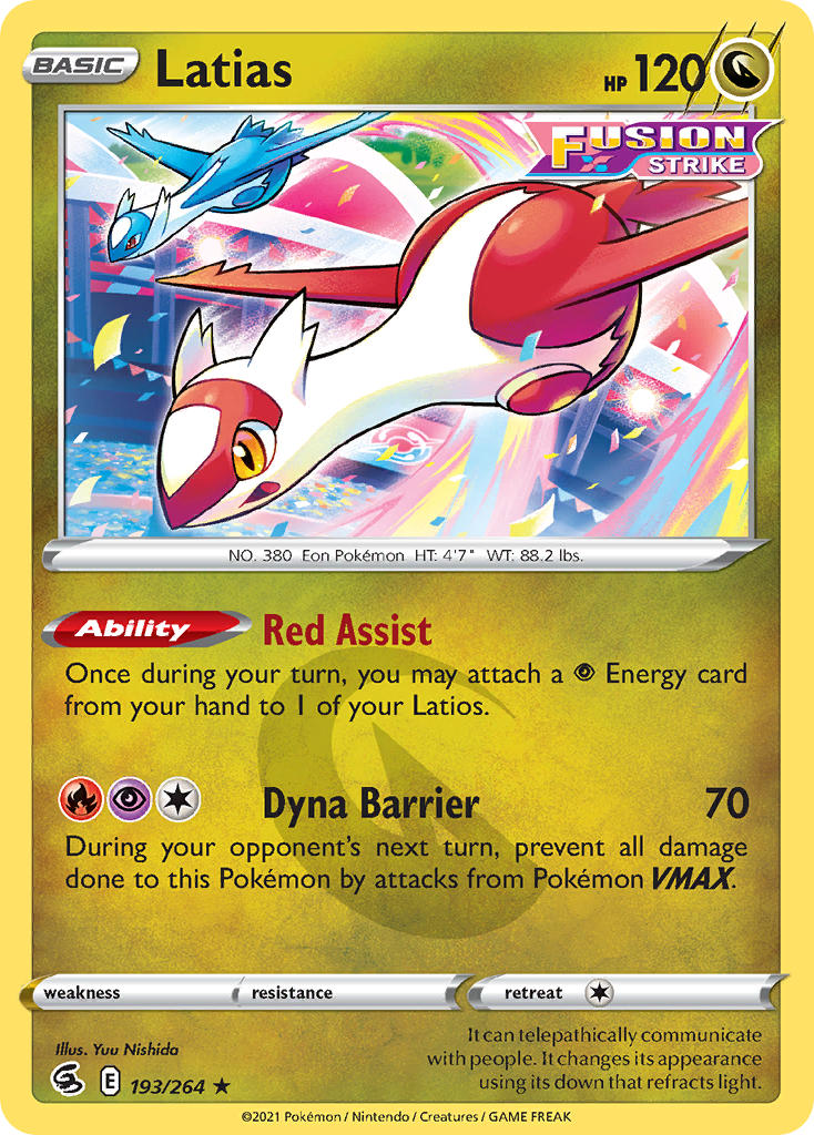 Latias 193/264 Play! Pokémon Stamp Prize Pack Series 2 Exclusive