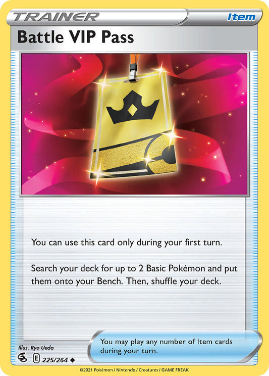 Battle VIP Pass 225/264 Holo Play! Pokémon Stamp Prize Pack Series 2 Exclusive