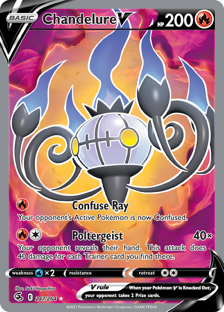 Chandelure V 247/264 Holo Ultra Rare V