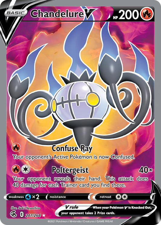 Chandelure V 247/264 Holo Ultra Rare V