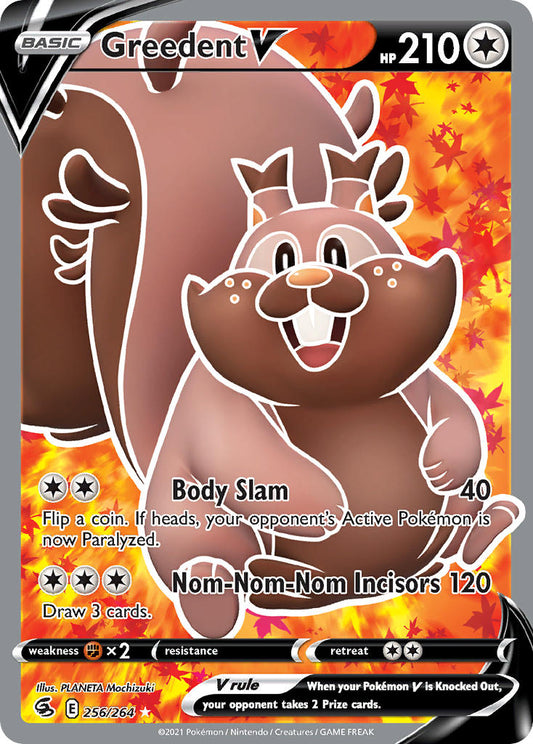 Greedent V 256/264 Holo Ultra Rare V