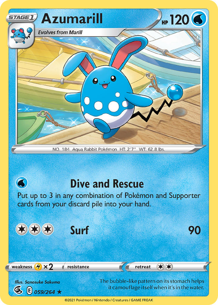 Azumarill 59/264 Reverse Rare