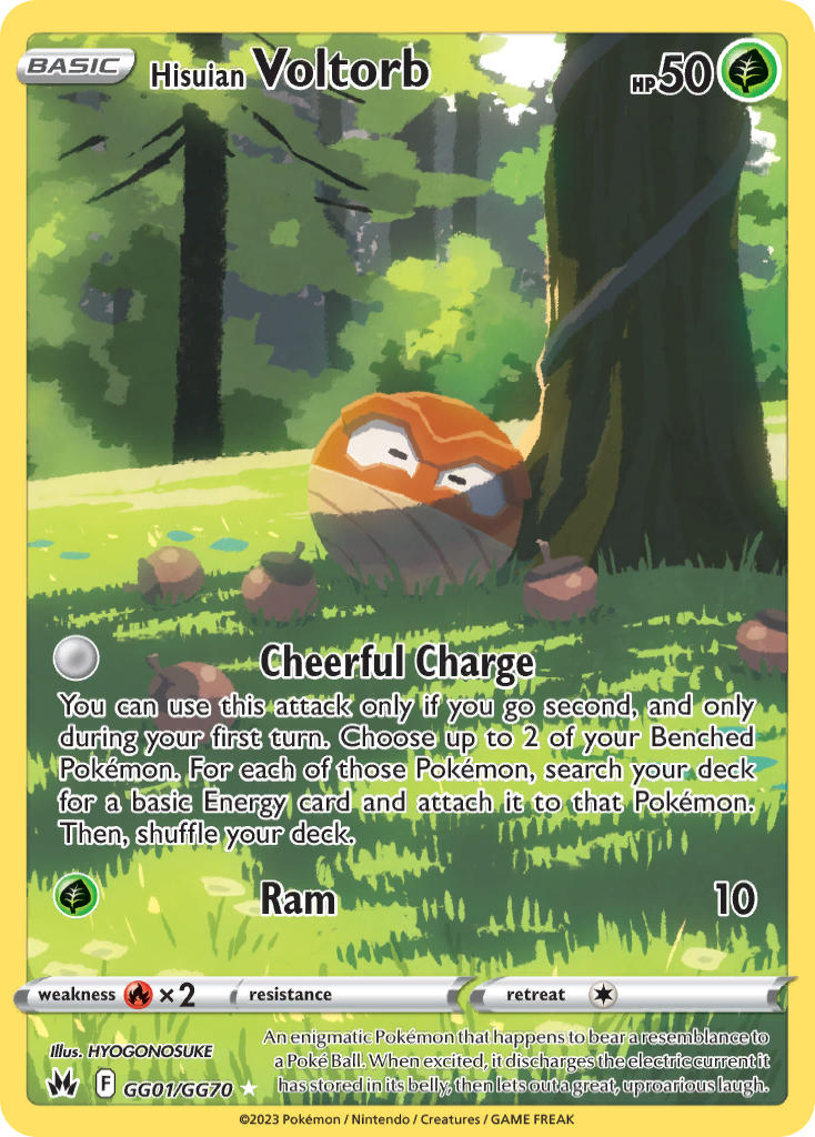 Hisuian Voltorb GG01/GG70 Holo Rare