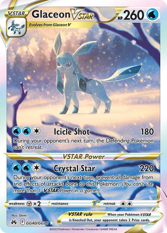 Glaceon VSTAR GG40/GG70 Holo Rare VSTAR