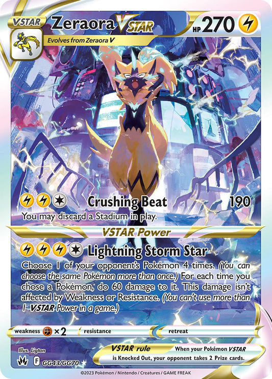 Zeraora VSTAR GG43/GG70 Holo Rare VSTAR