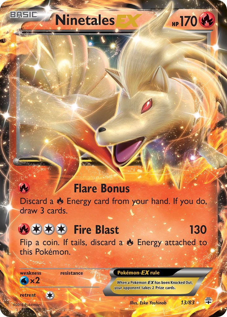 Ninetales EX 13/83 Holo Rare EX - MissingNo.
