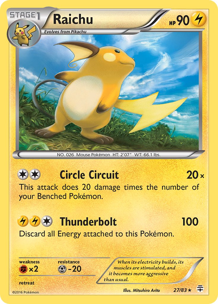 Raichu 27/83 Holo Rare - MissingNo.