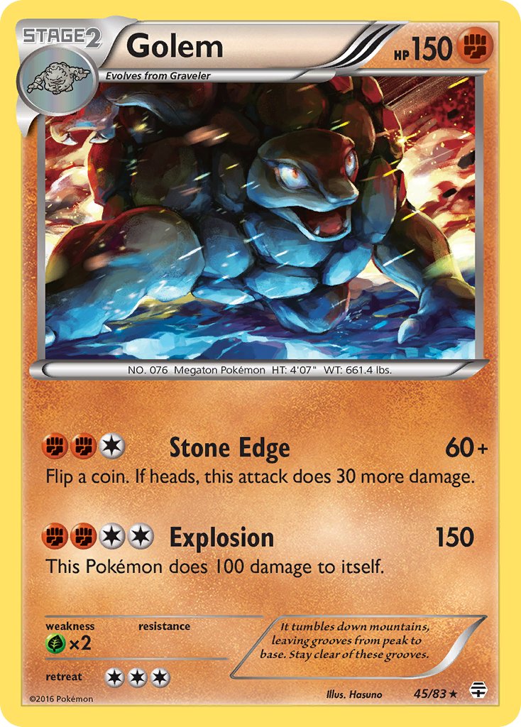 Golem 45/83 Holo Rare - MissingNo.