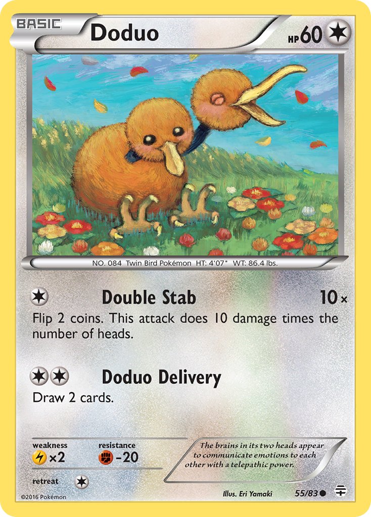 Doduo 55/83 Reverse Common - MissingNo.