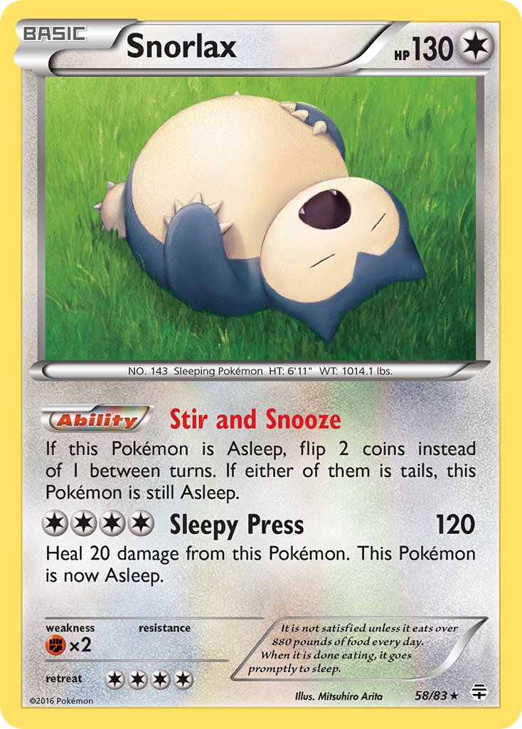 Snorlax 58/83 Non-Holo Rare - MissingNo.