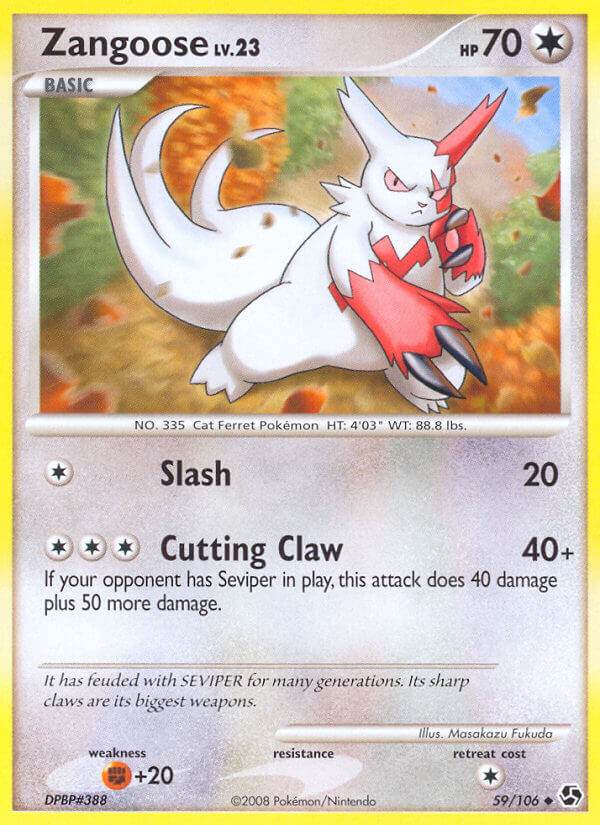 Zangoose 59/106 Uncommon - MissingNo.