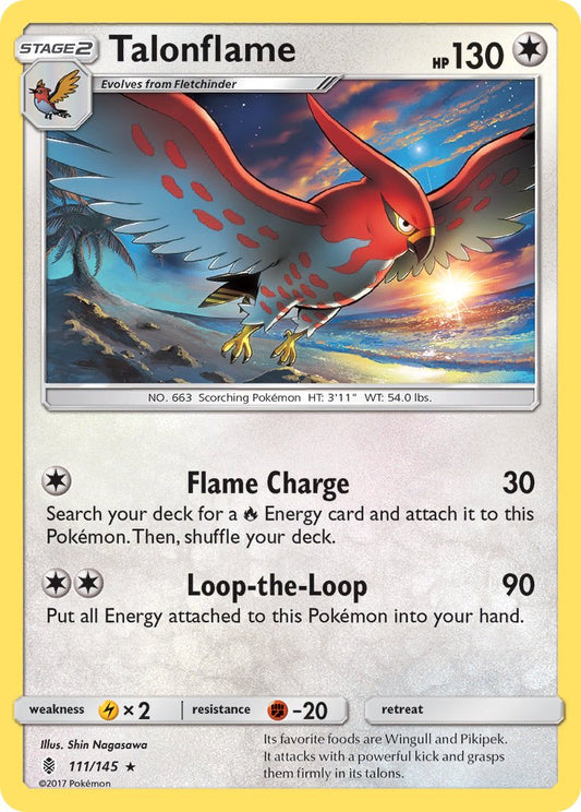 Talonflame 111/145 Reverse Rare - MissingNo.