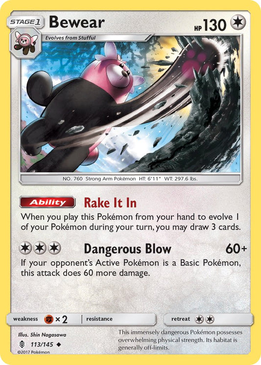 Bewear 113/145 Reverse Uncommon - MissingNo.