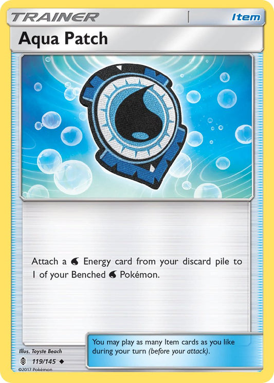 Aqua Patch 119/145 Staff Reverse Holo Pokémon League (Guardians Rising Season) League Cup Promo - MissingNo.