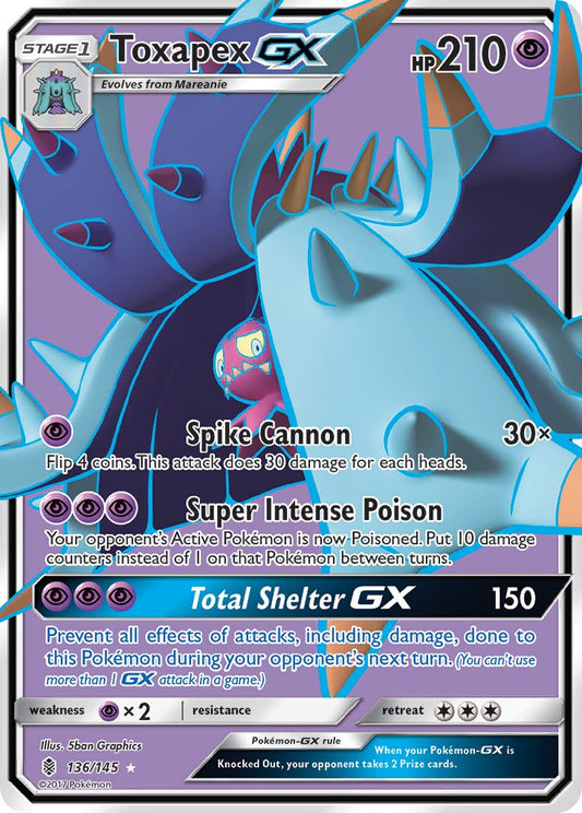 Toxapex GX 136/145 Holo Ultra Rare GX - MissingNo.