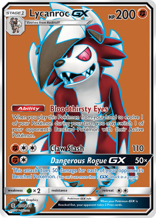 Lycanroc GX 138/145 Holo Ultra Rare GX - MissingNo.