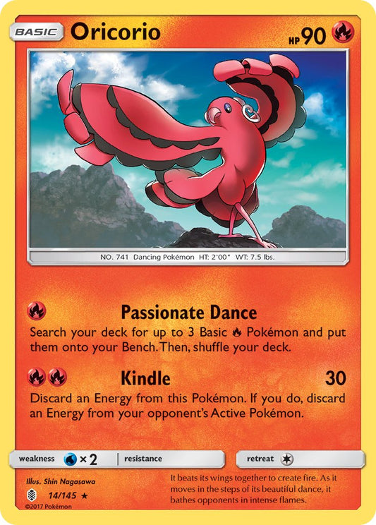 Oricorio 14/145 Reverse Rare - MissingNo.