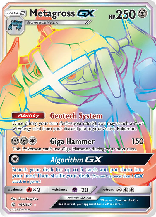 Metagross GX 157/145 Rainbow Secret Rare GX - MissingNo.