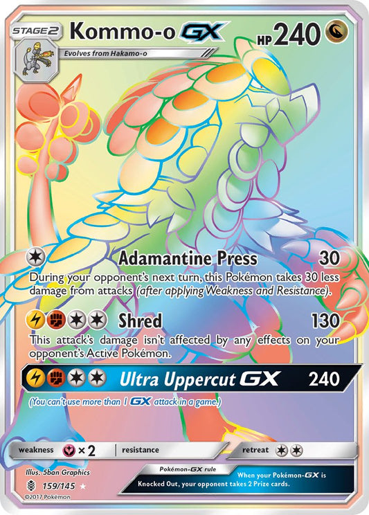 Kommo-o GX 159/145 Rainbow Secret Rare GX - MissingNo.