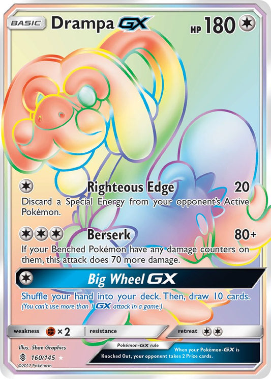 Drampa GX 160/145 Rainbow Secret Rare GX - MissingNo.