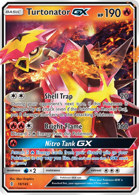 Turtonator GX 18/145 Holo Rare GX - MissingNo.