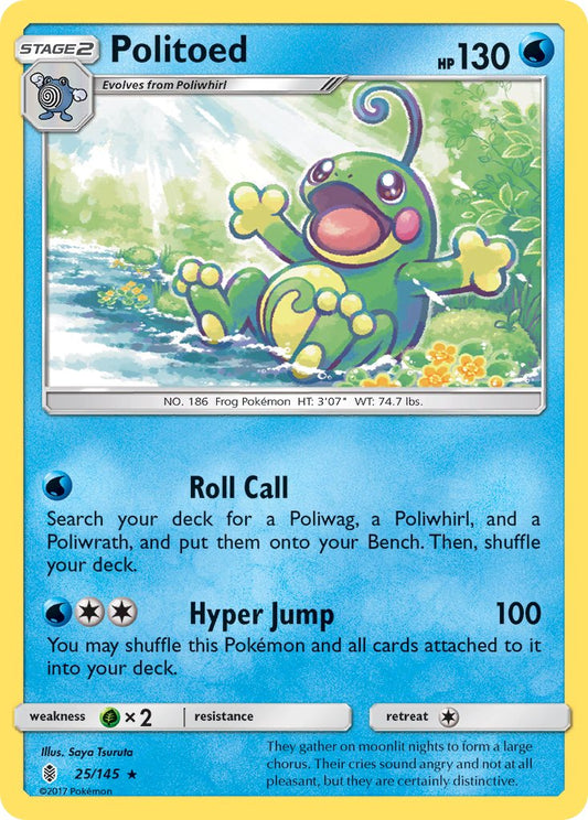 Politoed 25/145 Reverse Rare - MissingNo.