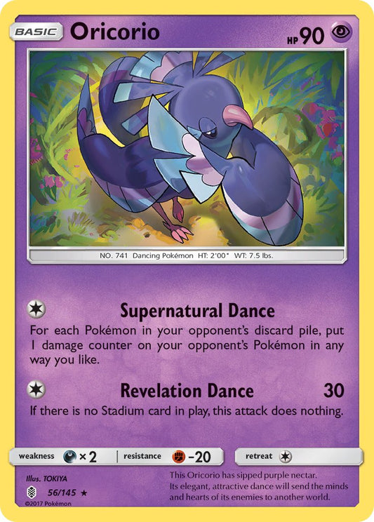 Oricorio 56/145 Reverse Rare - MissingNo.