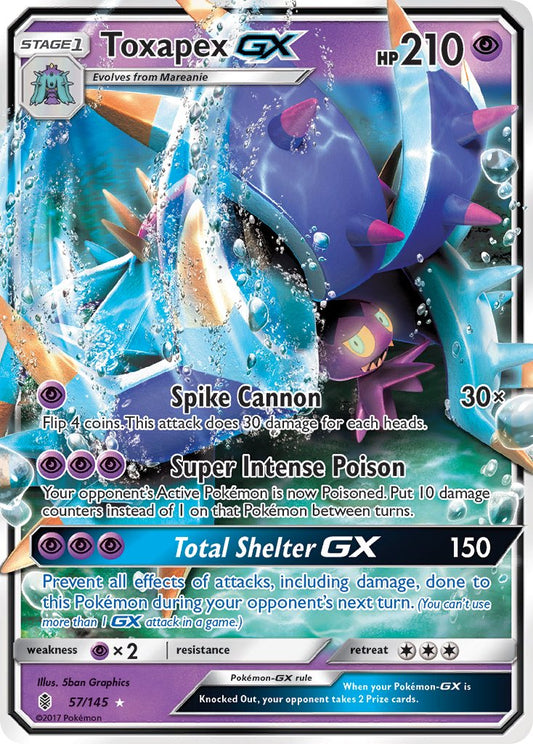 Toxapex GX 57/145 Holo Rare GX - MissingNo.