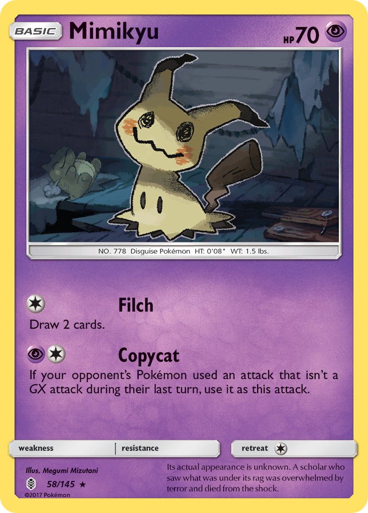 Mimikyu 58/145 Reverse Rare - MissingNo.