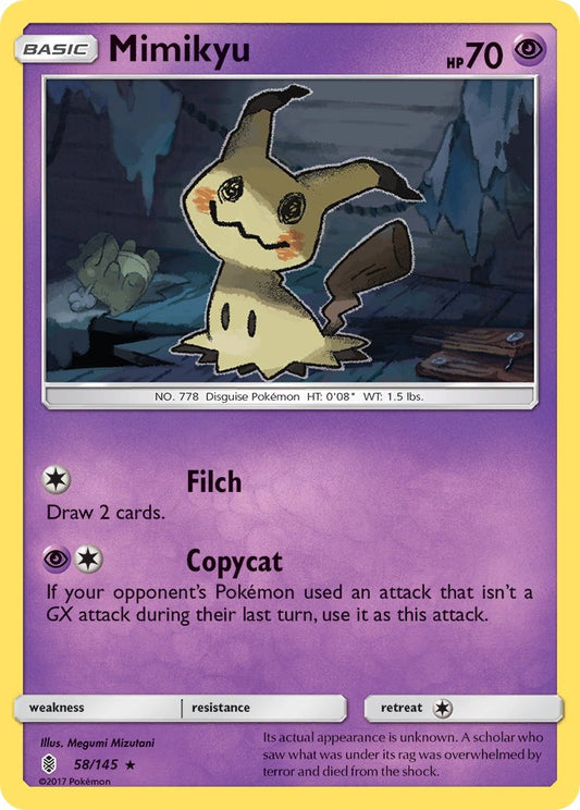 Mimikyu 58/145 Reverse Rare - MissingNo.
