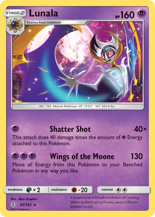 Lunala 61/145 Water Web Holo Guardians Rising GX Challenge Box Exclusive - MissingNo.