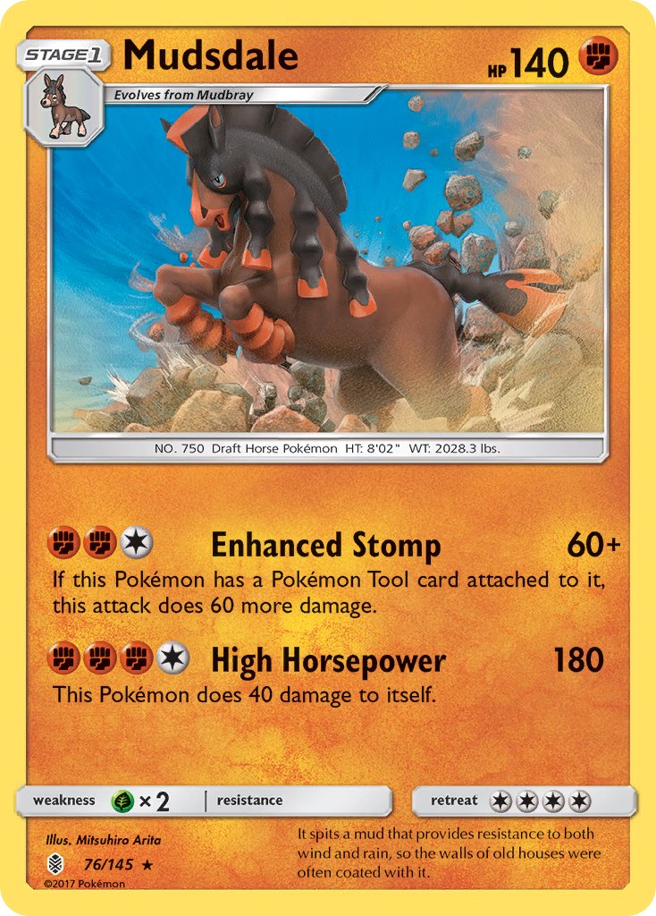 Mudsdale 76/145 Holo Rare - MissingNo.