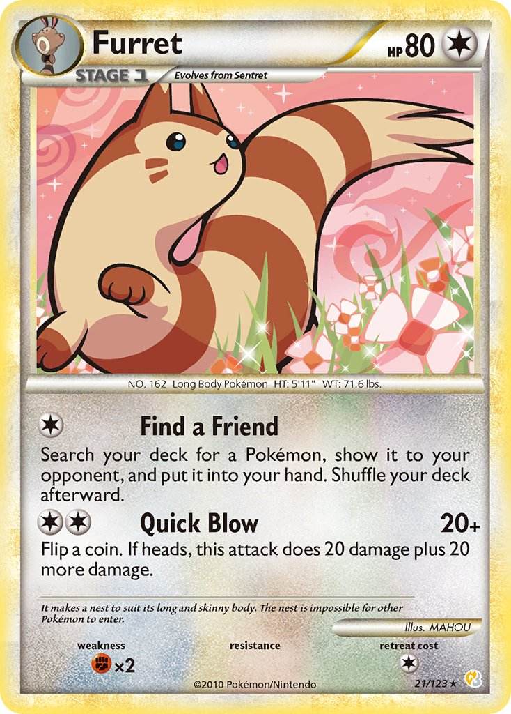 Furret 21/123 Reverse Rare - MissingNo.
