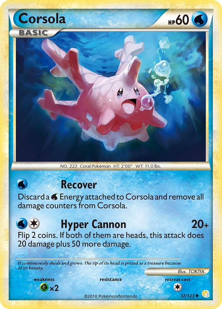 Corsola 37/123 Reverse Uncommon - MissingNo.