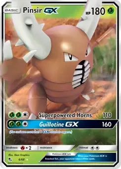 Pinsir GX 6/68 Holo Rare GX