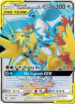 Moltres & Zapdos & Articuno GX 66/68 Holo Ultra Rare GX