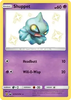 Shuppet SV16 Holo Rare