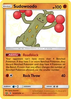 Sudowoodo SV20 Holo Rare