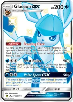 Glaceon GX SV55 Holo Ultra Rare GX
