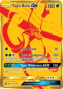 Tapu Bulu GX SV91 Gold Secret Rare GX