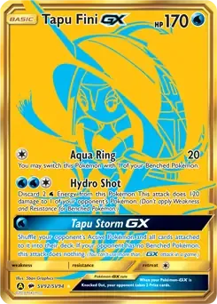 Tapu Fini GX SV92 Gold Secret Rare GX